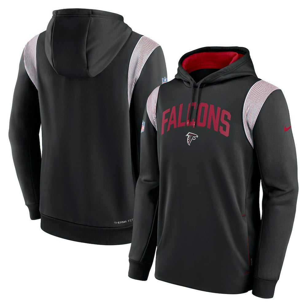 Atlanta Falcons Sideline Athletic Stack Performance Pullover Hoodie Black