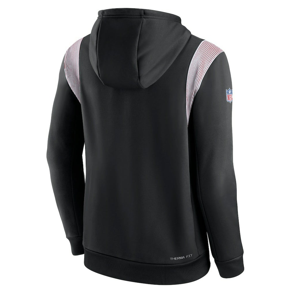 Atlanta Falcons Sideline Athletic Stack Performance Pullover Hoodie Black