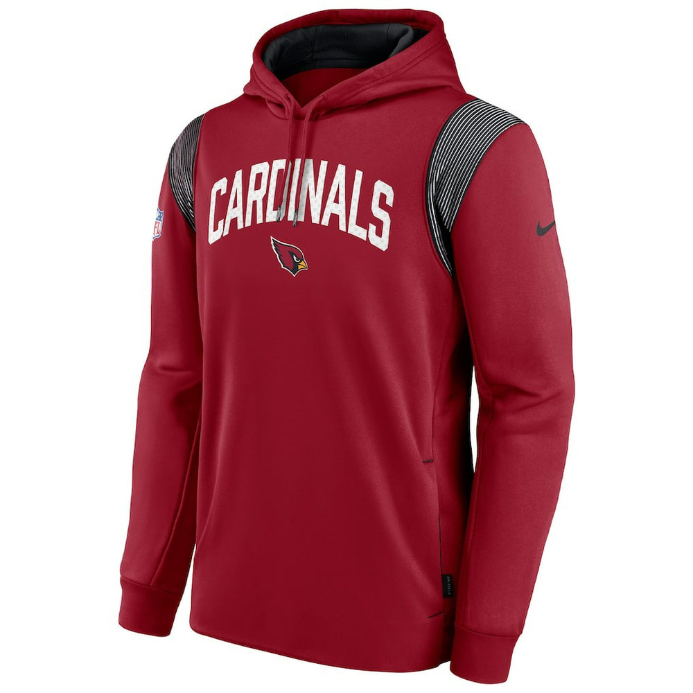 Arizona Cardinals Sideline Athletic Stack Performance Pullover Hoodie Cardinal