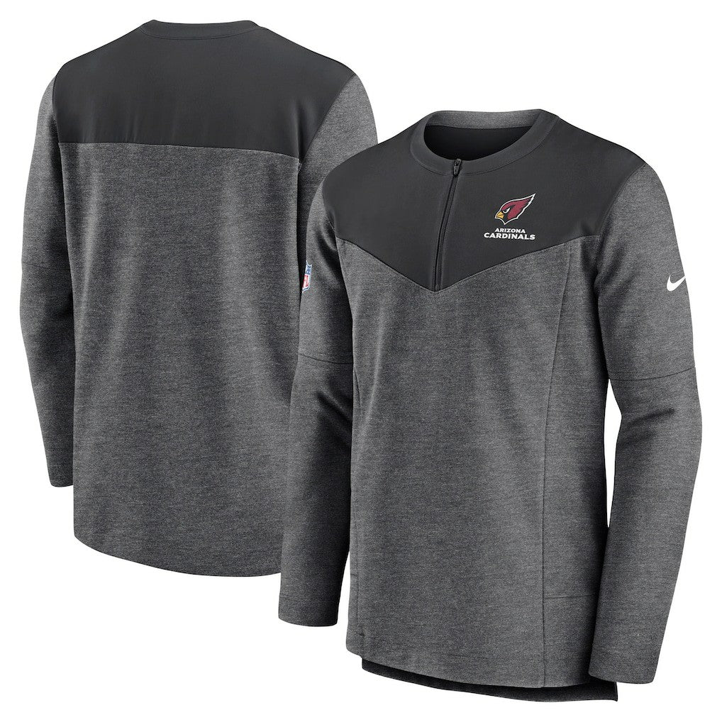 Arizona Cardinals Sideline Lockup Performance Quarter-Zip Top Charcoal