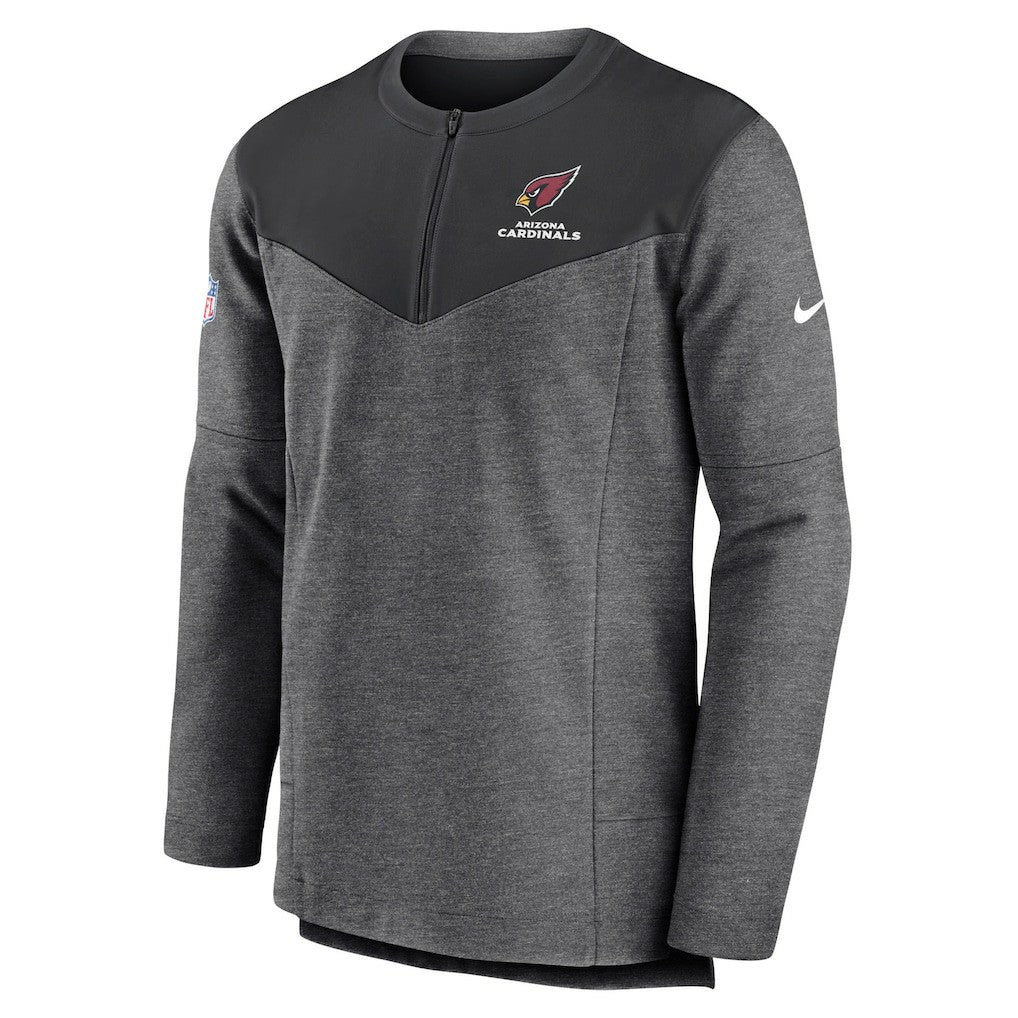 Arizona Cardinals Sideline Lockup Performance Quarter-Zip Top Charcoal