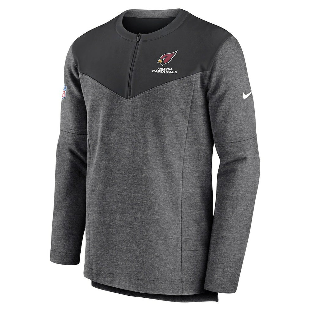 Arizona Cardinals Sideline Lockup Performance Quarter-Zip Top Charcoal