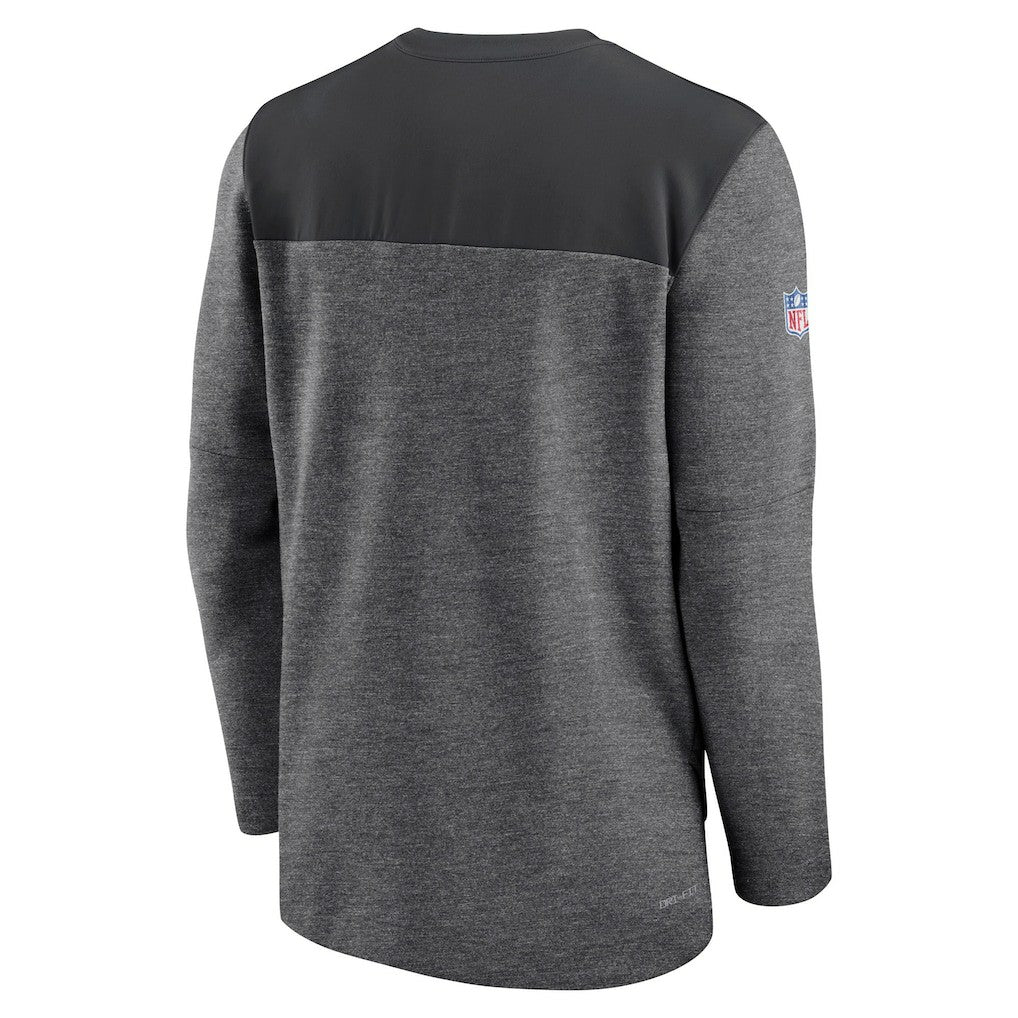 Arizona Cardinals Sideline Lockup Performance Quarter-Zip Top Charcoal