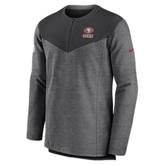 San Francisco 49ers Sideline Lockup Performance Quarter-Zip Top Charcoal