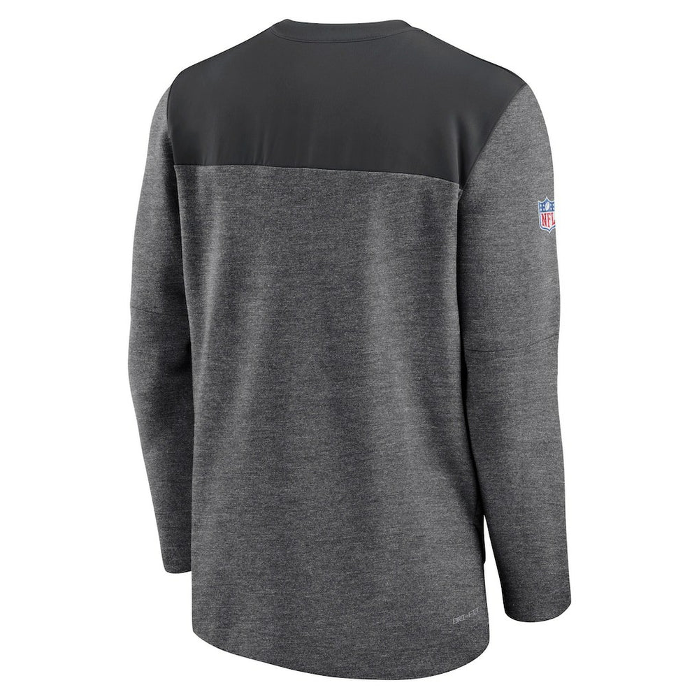 San Francisco 49ers Sideline Lockup Performance Quarter-Zip Top Charcoal