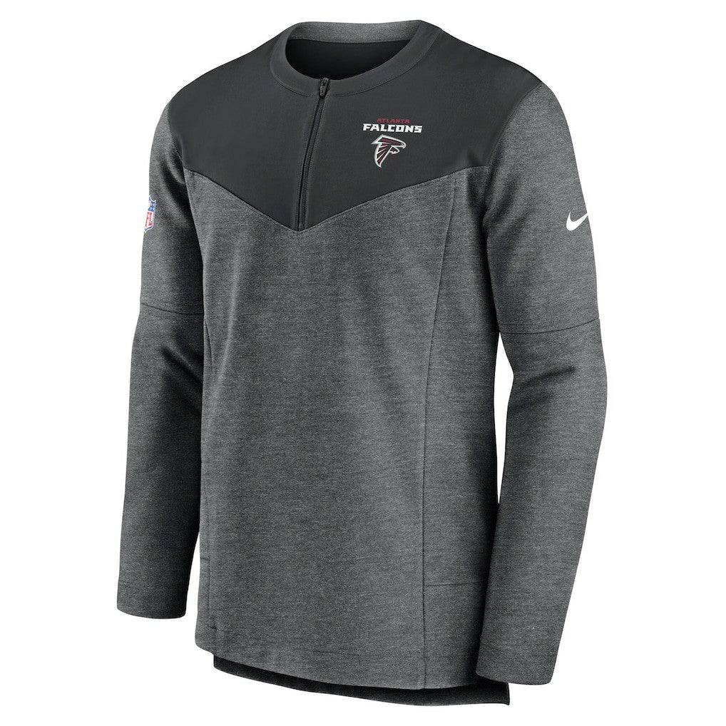 Atlanta Falcons Sideline Lockup Performance Quarter-Zip Top Charcoal