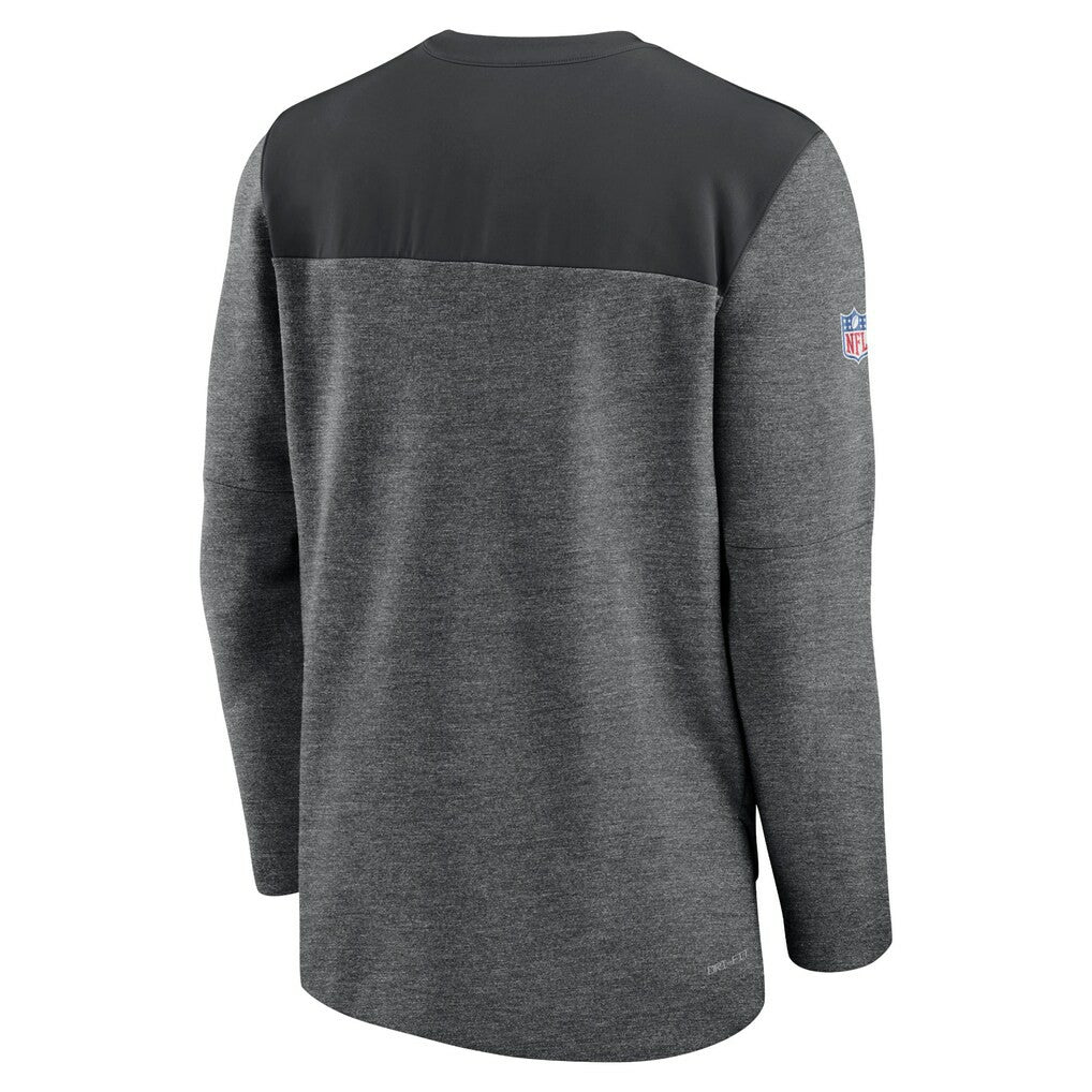 Atlanta Falcons Sideline Lockup Performance Quarter-Zip Top Charcoal