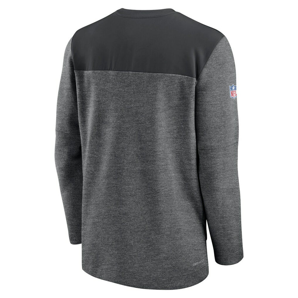 Atlanta Falcons Sideline Lockup Performance Quarter-Zip Top Charcoal