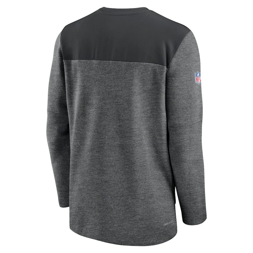 Baltimore Ravens Sideline Lockup Performance Quarter-Zip Top Charcoal