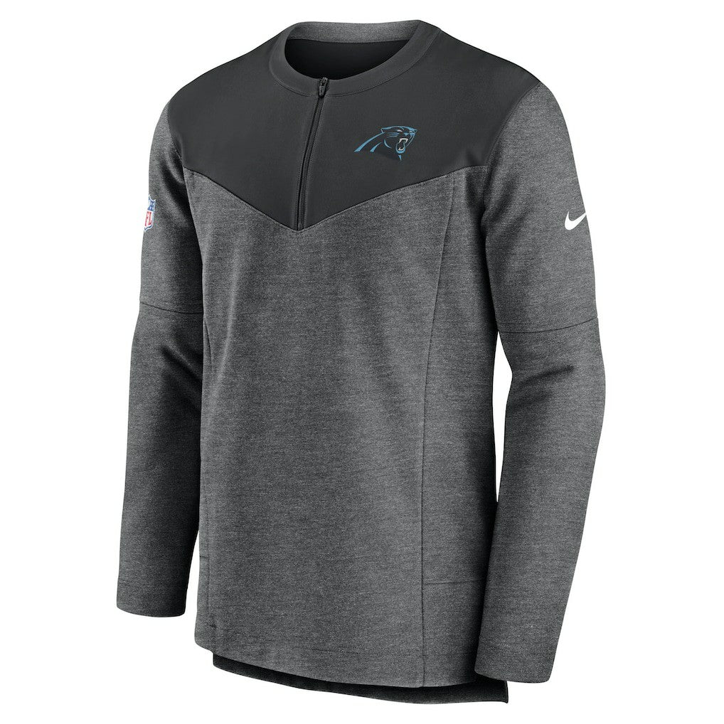 Carolina Panthers Sideline Lockup Performance Quarter-Zip Top Charcoal