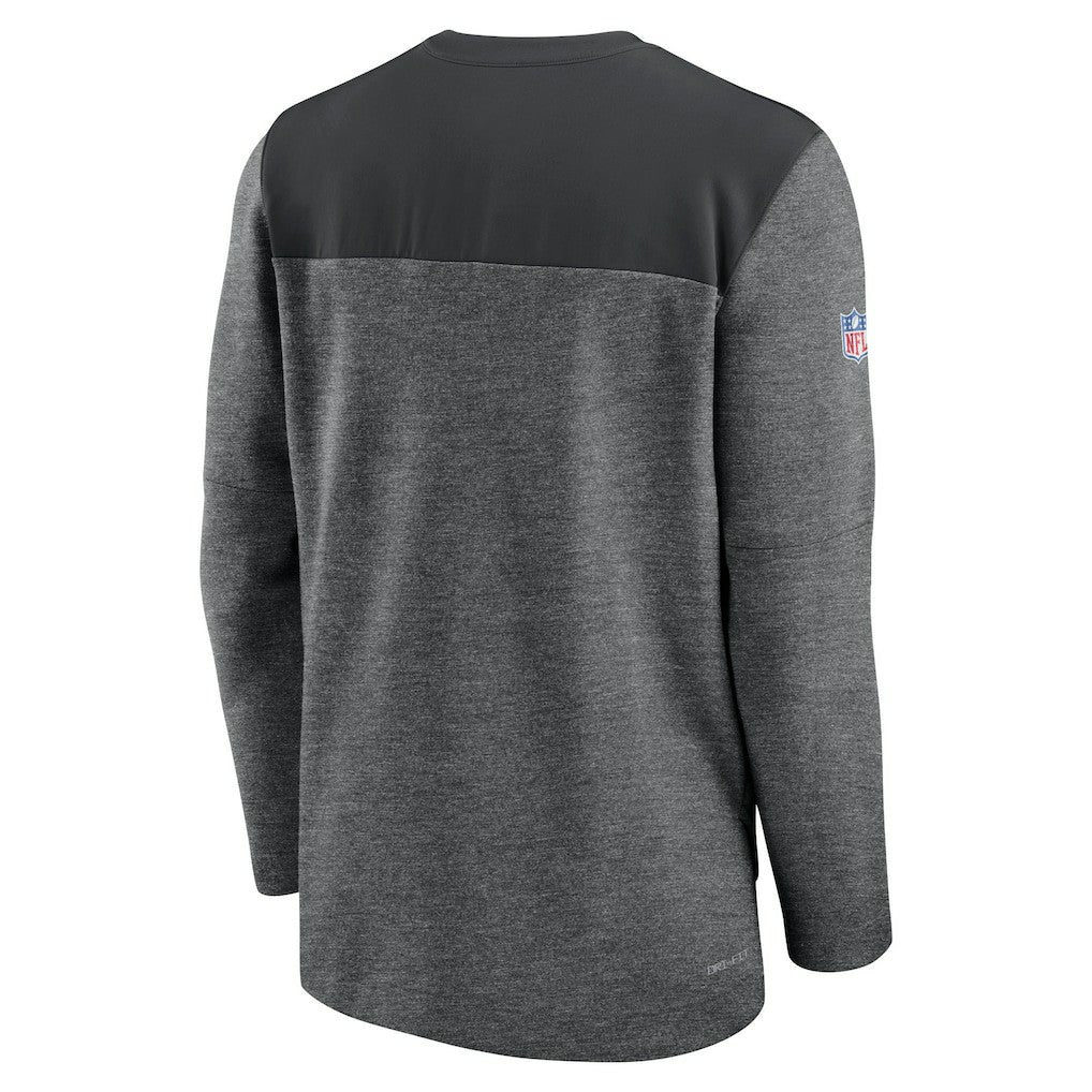 Carolina Panthers Sideline Lockup Performance Quarter-Zip Top Charcoal