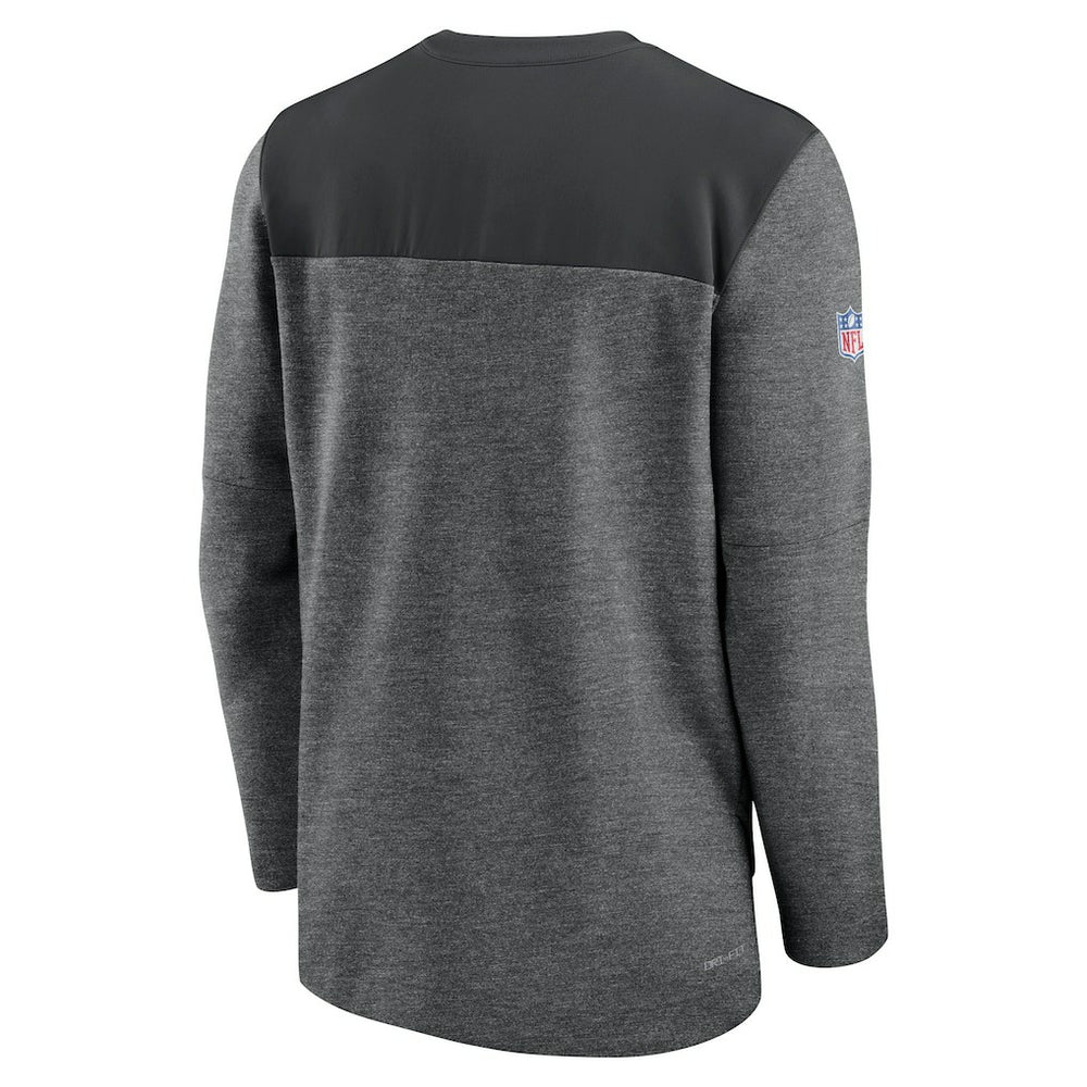 Carolina Panthers Sideline Lockup Performance Quarter-Zip Top Charcoal