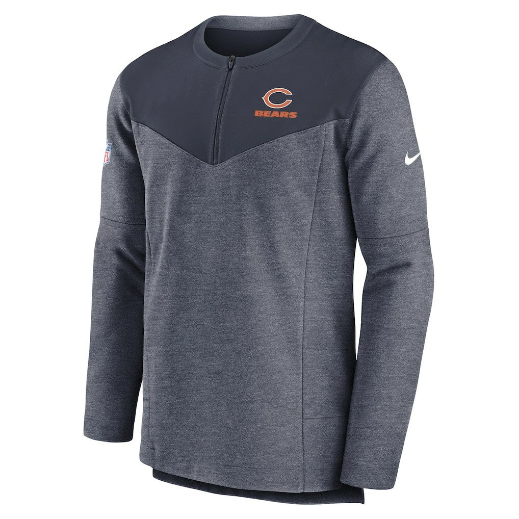 Chicago Bears Sideline Lockup Performance Quarter-Zip Top Navy