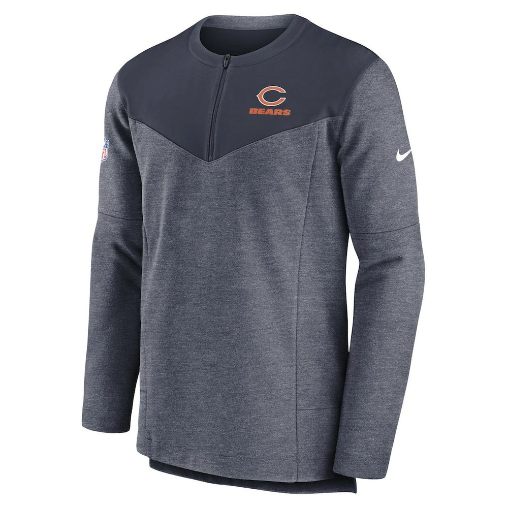 Chicago Bears Sideline Lockup Performance Quarter-Zip Top Navy