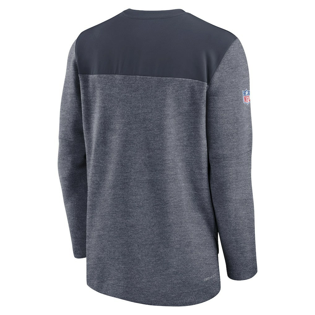 Chicago Bears Sideline Lockup Performance Quarter-Zip Top Navy