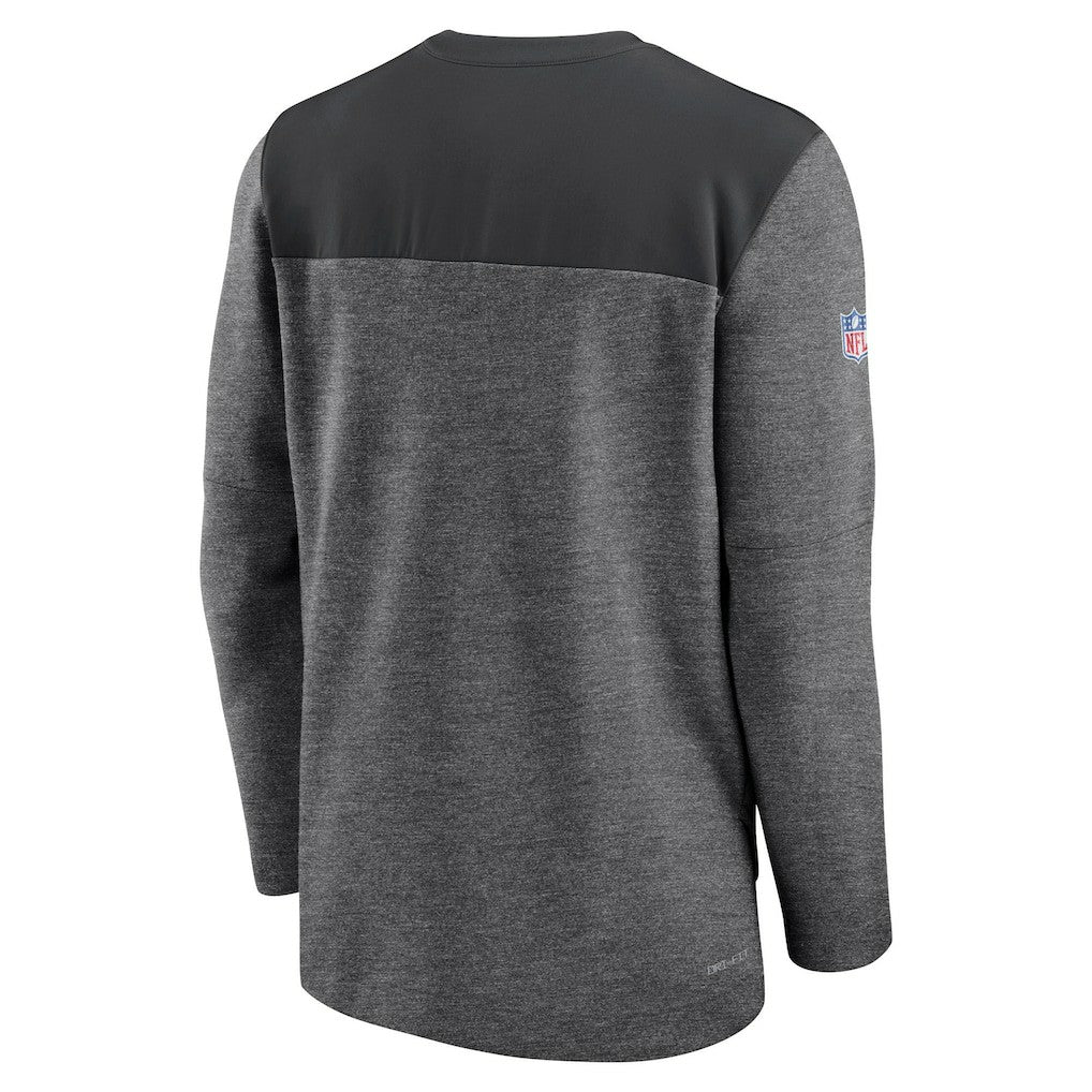 Las Vegas Raiders Sideline Lockup Performance Quarter-Zip Top Charcoal