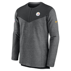 Pittsburgh Steelers Sideline Lockup Performance Quarter-Zip Top Charcoal