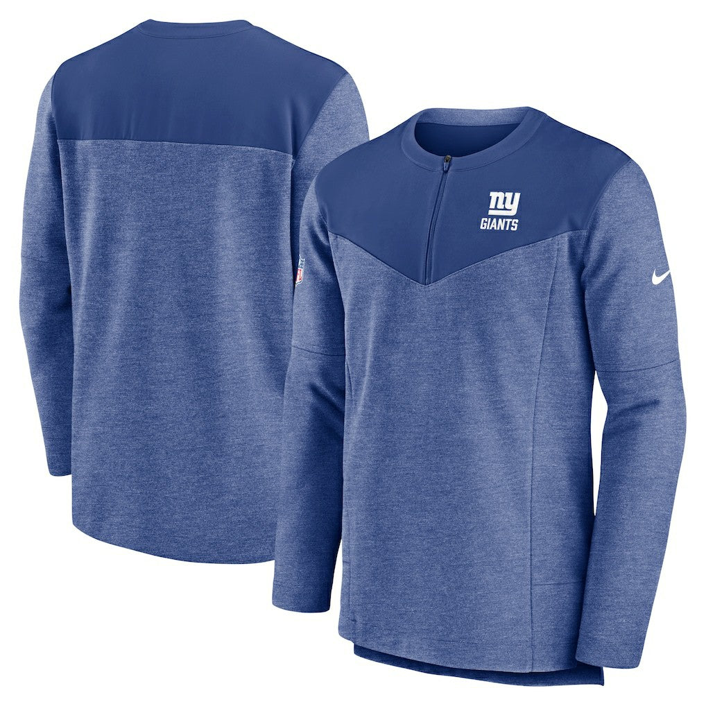 New York Giants Sideline Lockup Performance Quarter-Zip Top Royal
