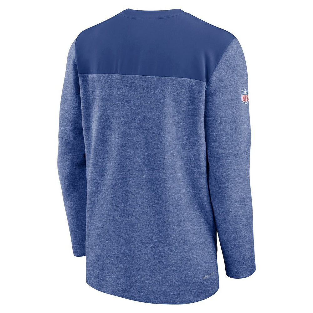 New York Giants Sideline Lockup Performance Quarter-Zip Top Royal