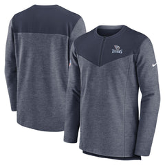 Tennessee Titans Sideline Lockup Performance Quarter-Zip Top Navy