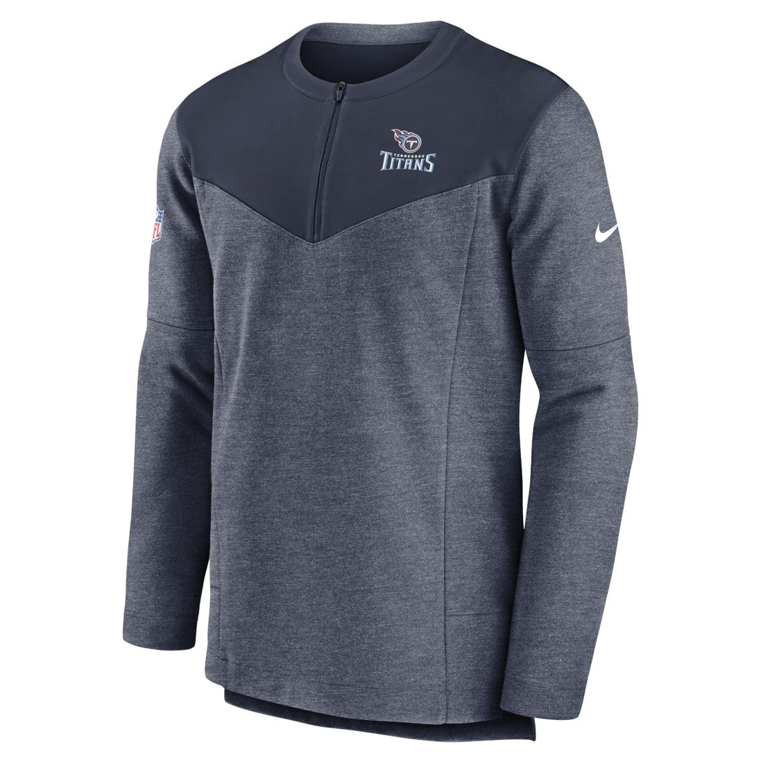 Tennessee Titans Sideline Lockup Performance Quarter-Zip Top Navy