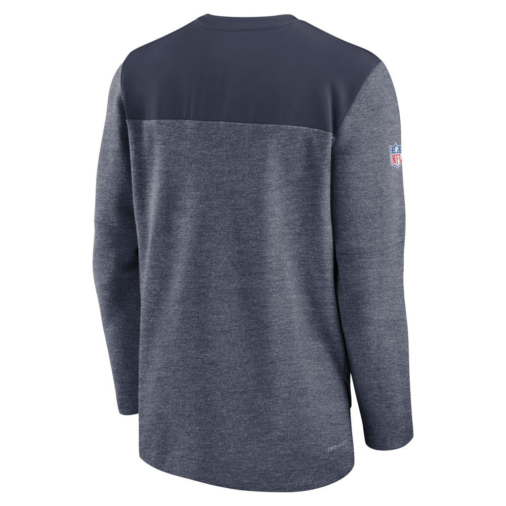 Tennessee Titans Sideline Lockup Performance Quarter-Zip Top Navy