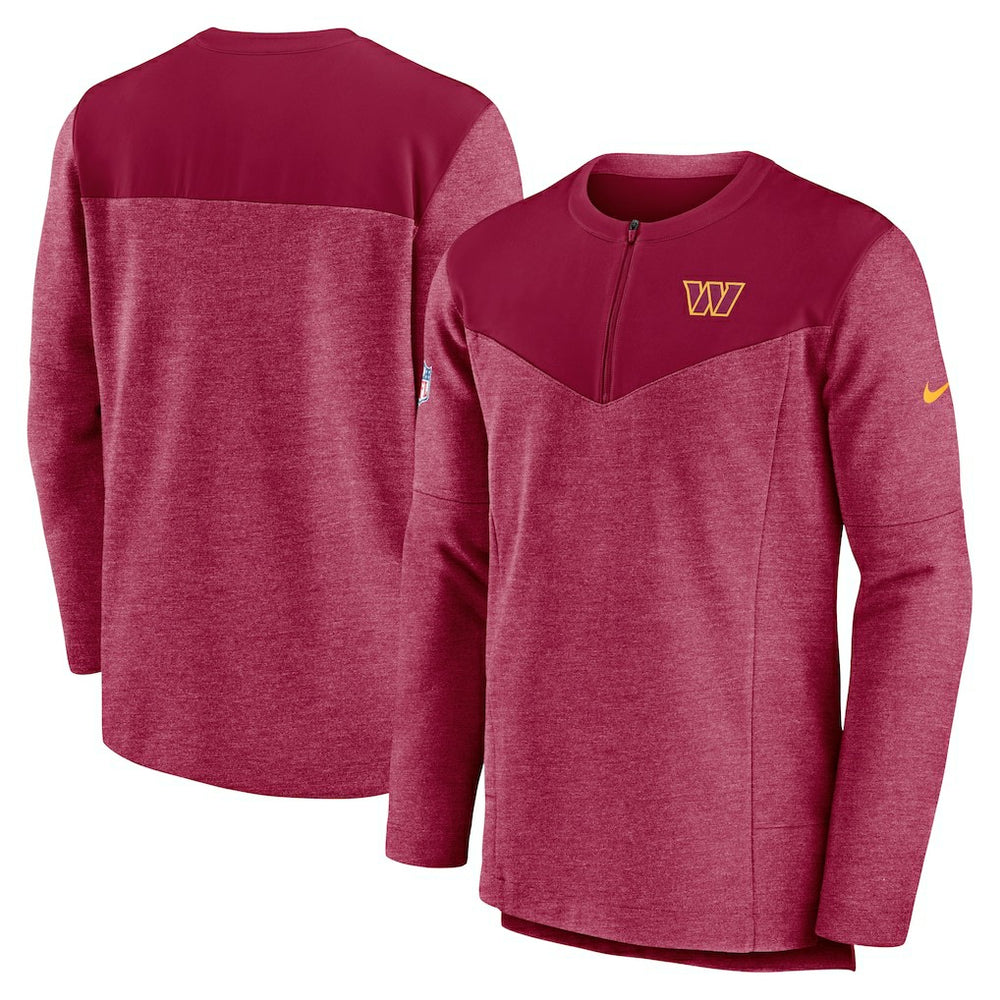 Washington Commanders Sideline Lockup Performance Quarter-Zip Top Burgundy
