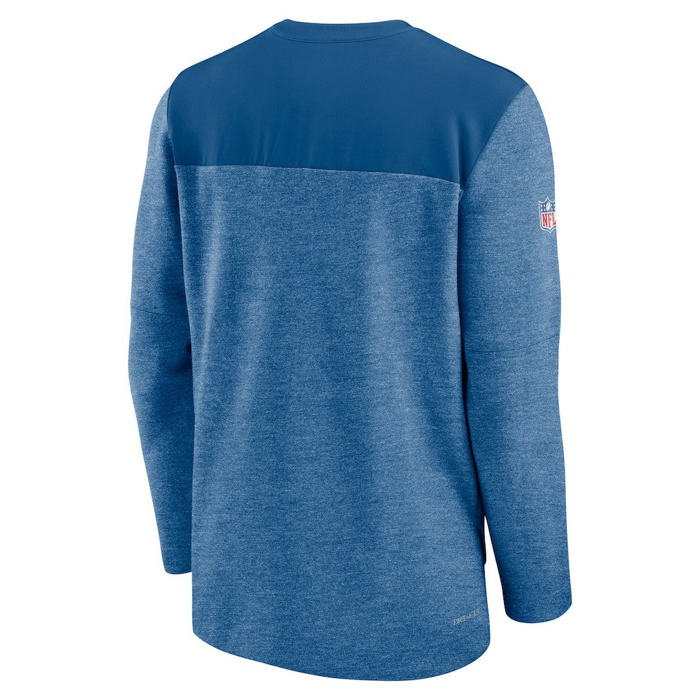 Indianapolis Colts Sideline Lockup Performance Quarter-Zip Top Royal