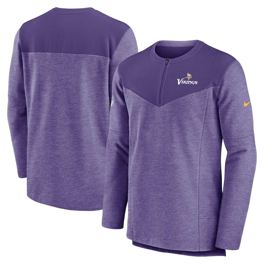 Minnesota Vikings Sideline Lockup Performance Quarter-Zip Top Purple