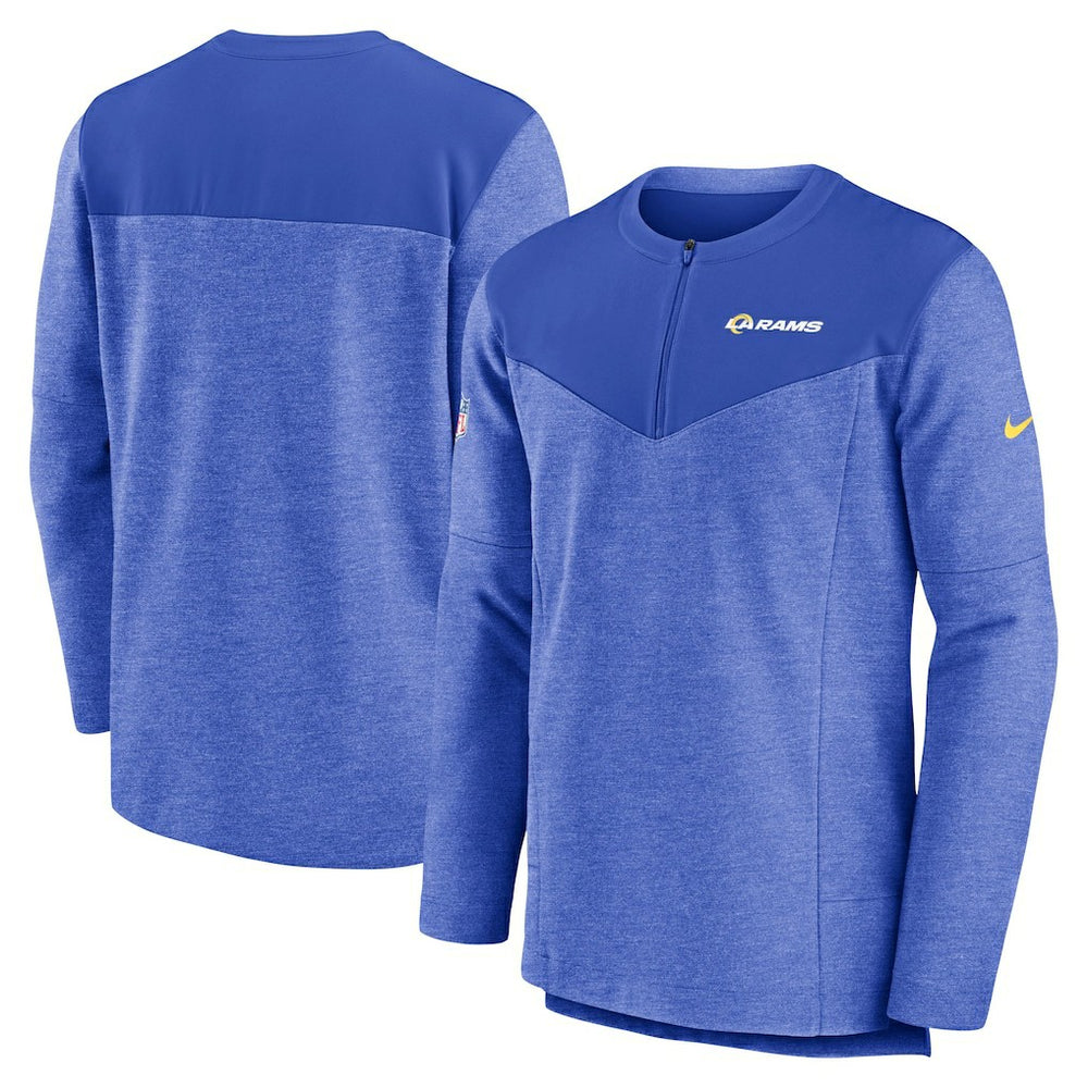 Los Angeles Rams Sideline Lockup Performance Quarter-Zip Top Royal