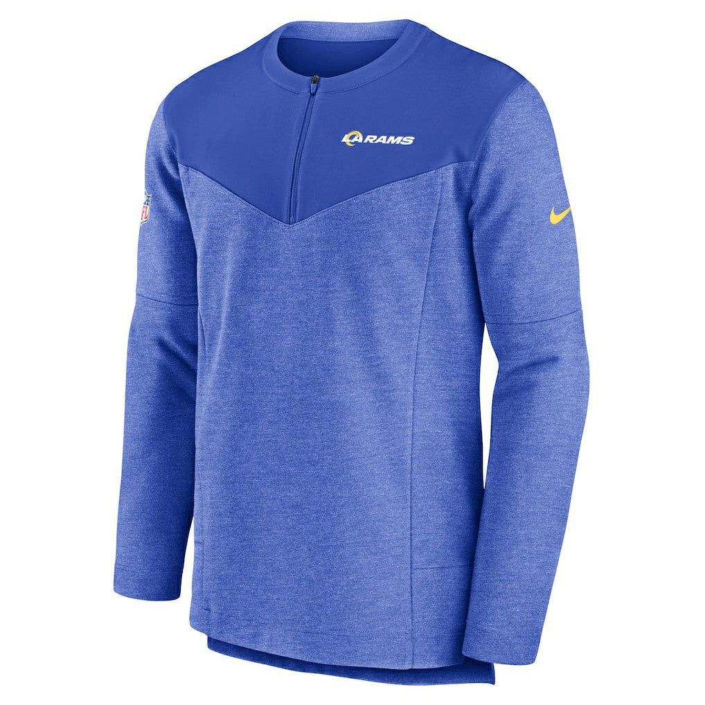 Los Angeles Rams Sideline Lockup Performance Quarter-Zip Top Royal