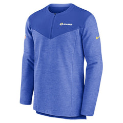 Los Angeles Rams Sideline Lockup Performance Quarter-Zip Top Royal
