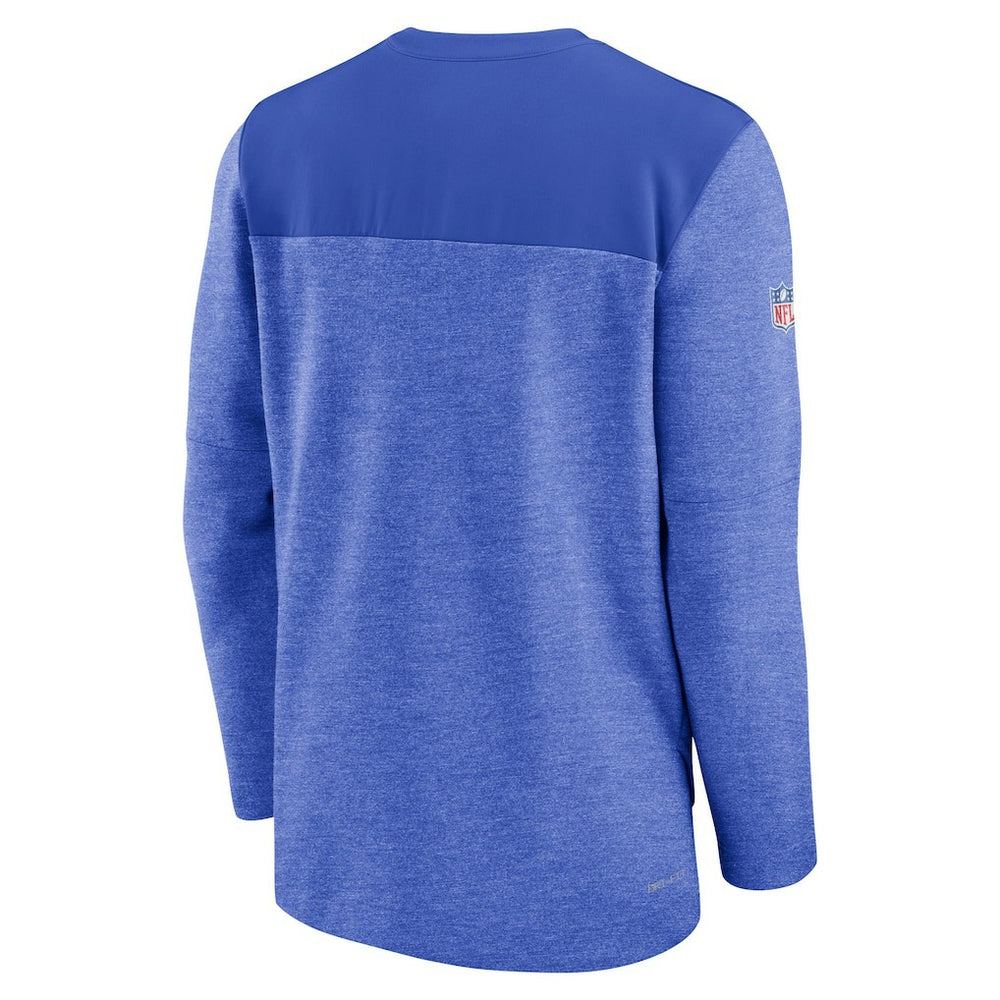 Los Angeles Rams Sideline Lockup Performance Quarter-Zip Top Royal