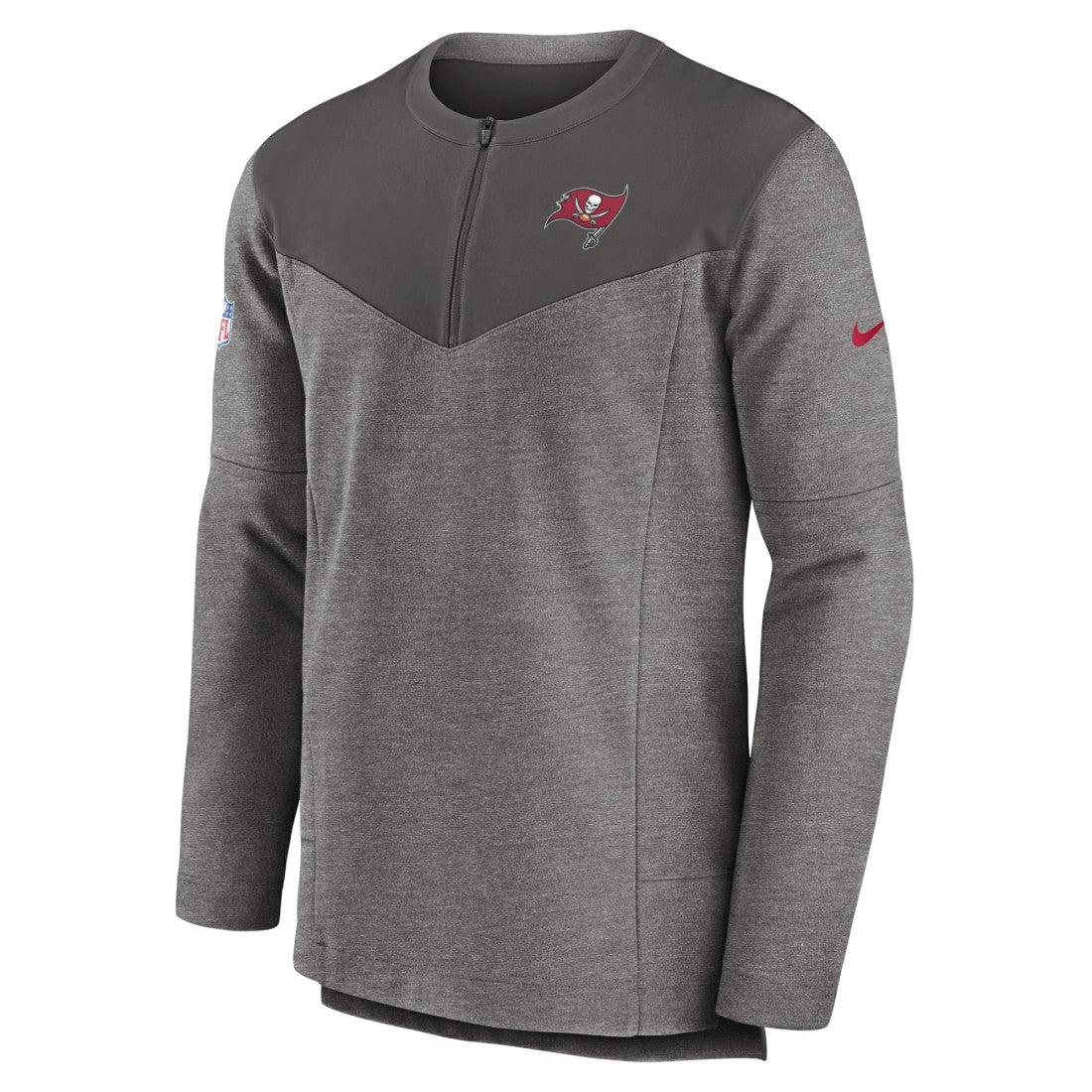 Tampa Bay Buccaneers Sideline Lockup Performance Quarter-Zip Top Pewter