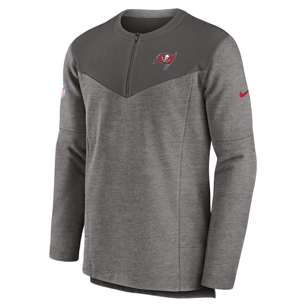Tampa Bay Buccaneers Sideline Lockup Performance Quarter-Zip Top Pewter