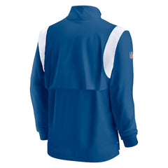 Indianapolis Colts Sideline Coach Chevron Lockup Quarter-Zip Long Sleeve Top Royal