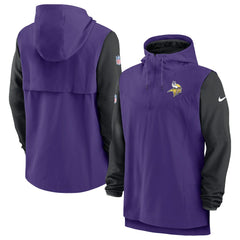 Minnesota Vikings Sideline Player Quarter-Zip Hoodie Purple/Black