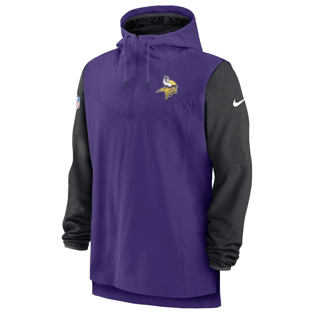 Minnesota Vikings Sideline Player Quarter-Zip Hoodie Purple/Black