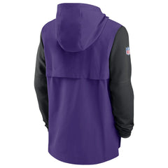 Minnesota Vikings Sideline Player Quarter-Zip Hoodie Purple/Black