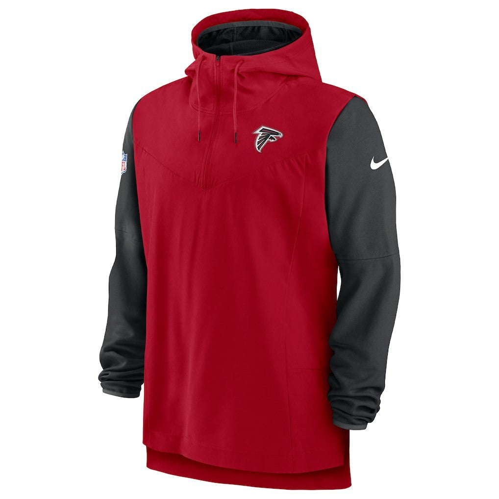 Atlanta Falcons Sideline Player Quarter-Zip Hoodie Red/Black