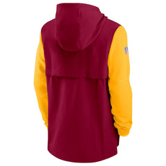 Washington Commanders Sideline Player Quarter-Zip Hoodie Burgundy/Gold