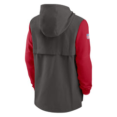 Tampa Bay Buccaneers Sideline Player Quarter-Zip Hoodie Pewter/Red