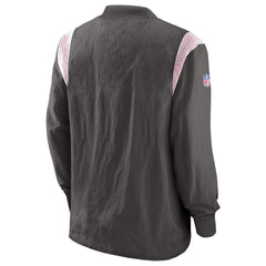 Tampa Bay Buccaneers Sideline Athletic Stack V-Neck Pullover Windshirt Jacket Pewter