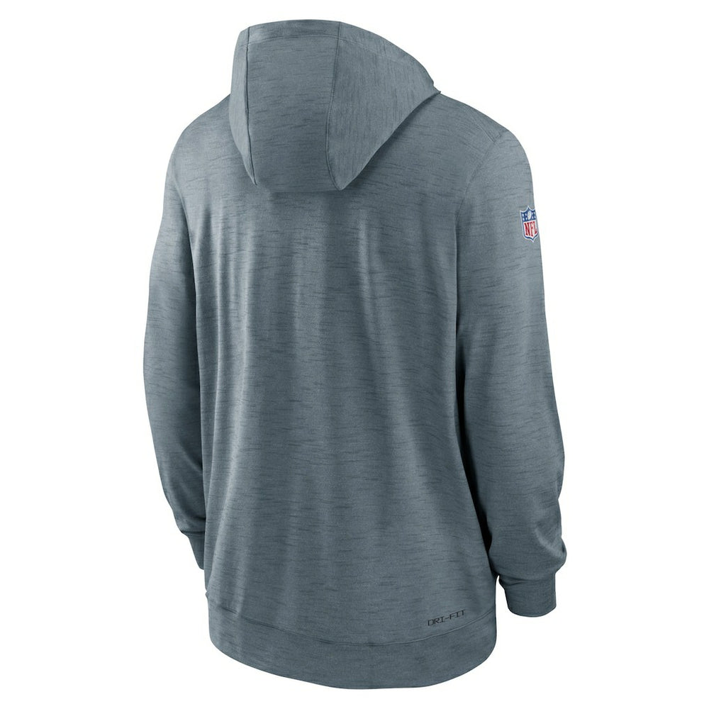 San Francisco 49ers Sideline Team Pop Full-Zip Hoodie Jacket Heather Gray