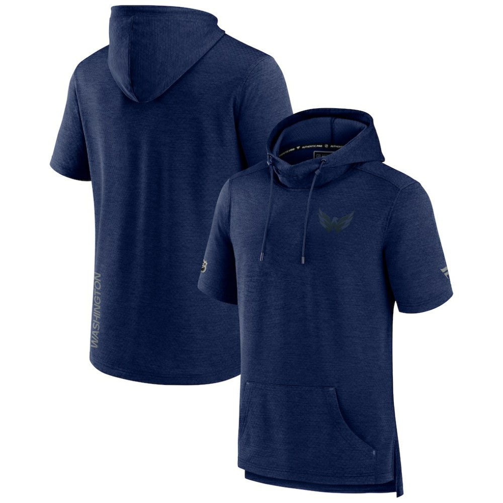 NHL Washington Capitals Fanatics Authentic Pro Road Performance Short Sleeve Pullover Hoodie - Heather Navy