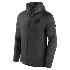 NHL New Jersey Devils Fanatics Authentic Pro Road Tech Lightweight Full-Zip Hoodie Jacket - Charcoal