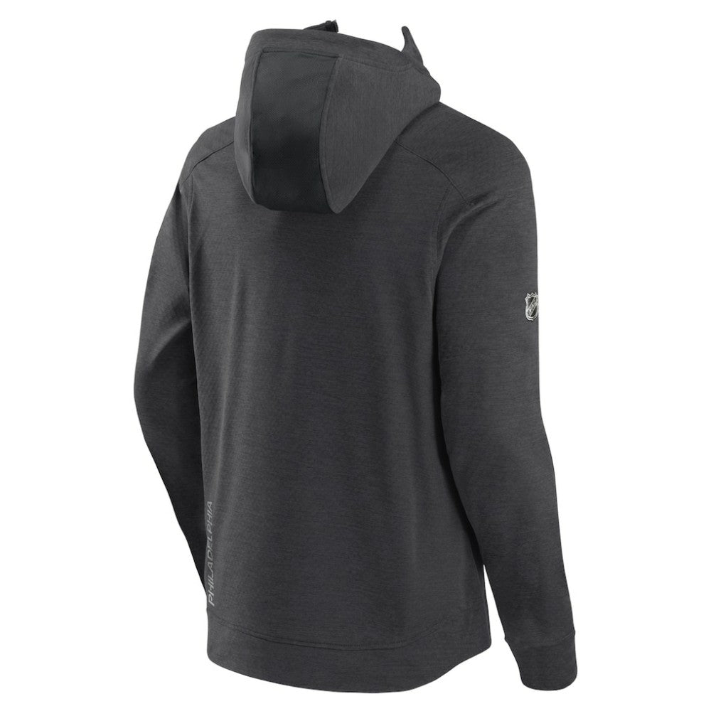NHL Philadelphia Flyers Fanatics Authentic Pro Road Tech Lightweight Full-Zip Hoodie Jacket - Charcoal
