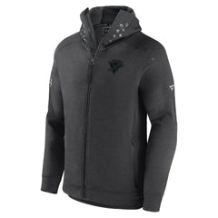 NHL Pittsburgh Penguins Fanatics Authentic Pro Road Tech Lightweight Full-Zip Hoodie Jacket - Charcoal