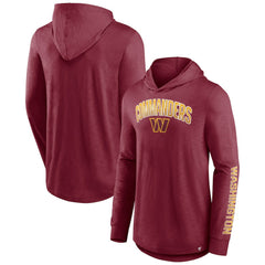 Washington Commanders Front Runner Long Sleeve Hooded T-Shirt Burgundy