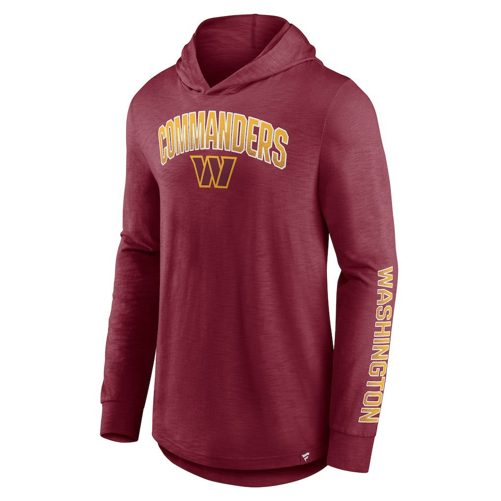 Washington Commanders Front Runner Long Sleeve Hooded T-Shirt Burgundy